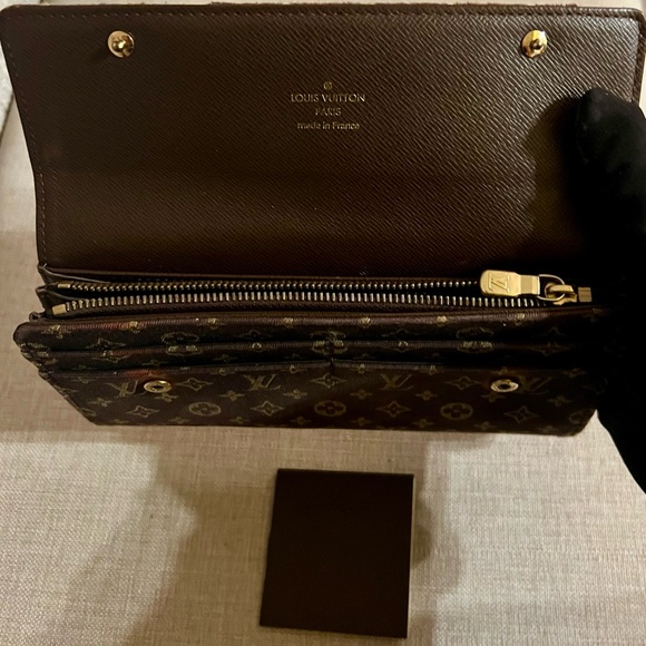 Louis Vuitton Min Lin Denim Monogram Wallet- Brown and Gold: - Picture 2 of 14